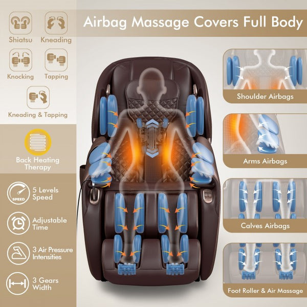 Relaxe Zero-Gravity Shiatsu Massage Chair With Heating (SL-Track) (AU)